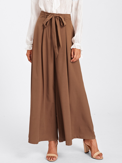 Self Belted Skirt Palazzo Pants