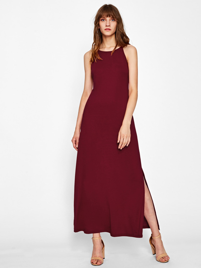 Slit Side Racer Cami Dress