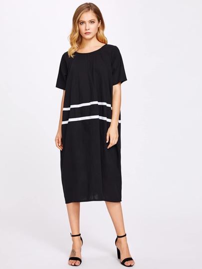 Stripe Panel Dress