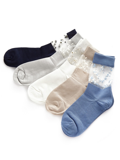 Chaussette avec maille 5paires