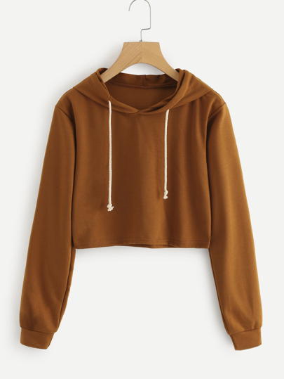 Sudadera corta con capucha
