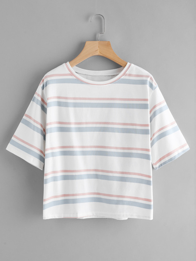 Contrast Striped Tee