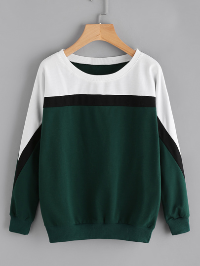 Sweat-shirt contrasté