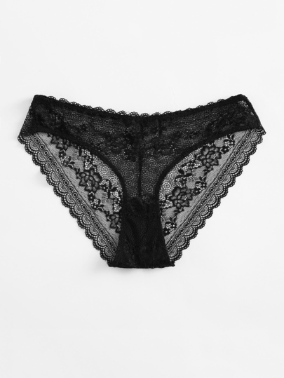 Scalloped Floral Lace Panty