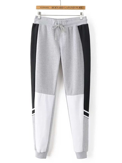 Pantalones deportivos de color combinado