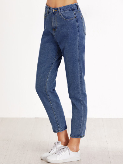 Straight Leg Mom Jeans