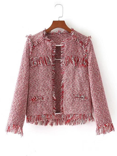 Frayed Edge Tweed Blazer