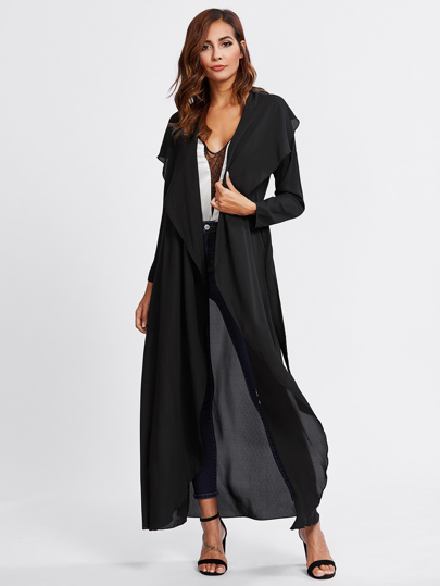 Abaya de manga dolman con cinturón