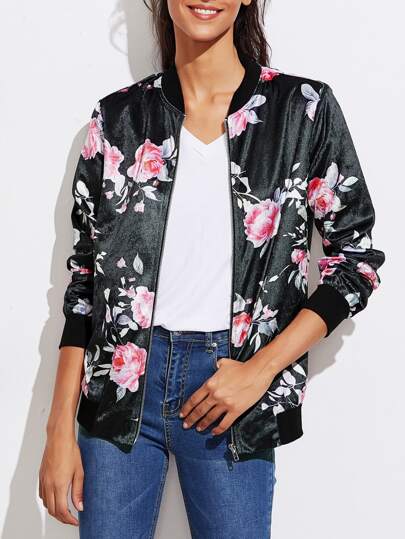 Chaqueta bomber de terciopelo