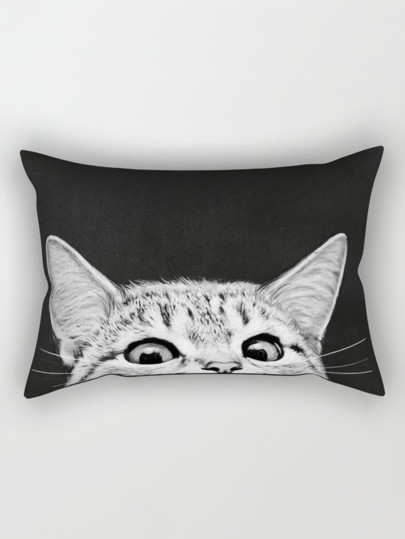 Cat Print Pillowcase Cover