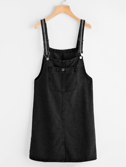 Pinafore Denim Dress With Pockets