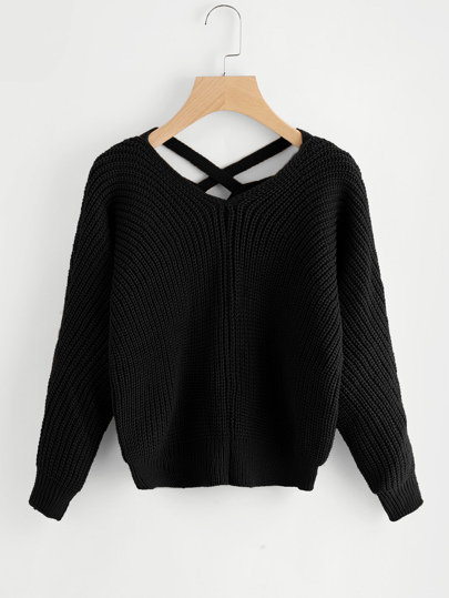 Maglione con incrocio sul retro