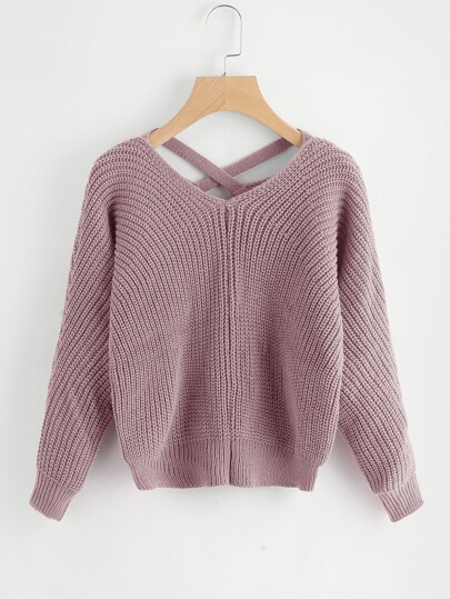 Maglione con incrocio sul retro