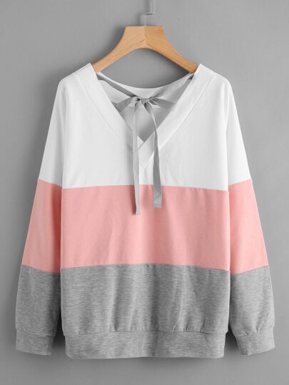 Pull-over avec V col