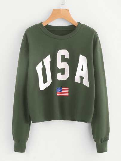 Sudadera con bandera americana