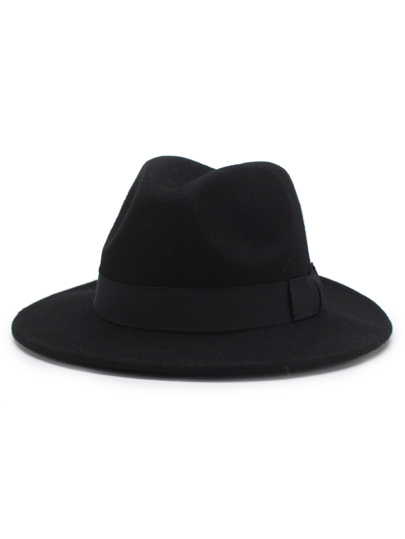 Bow Detail Wool Blend Panama Hat