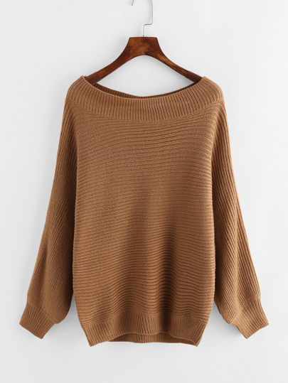 Maglione con scollatura della barca