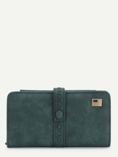PU Brieftasche mit Knöpfe vorn und Falten
