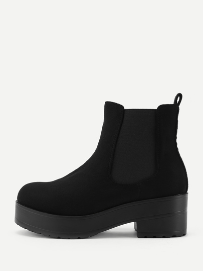 Runde Zehe Stiefel mit Keilabsatz