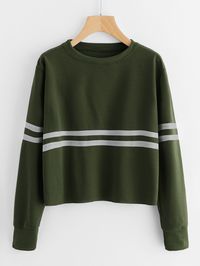 Sweat-shirt rayure bicolore