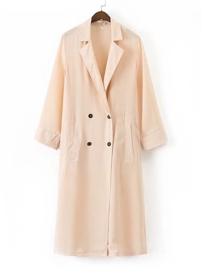 Chaqueta larga con doble filas de botones