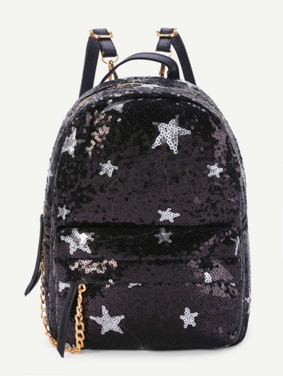 Mochila con estrella y lentejuelas