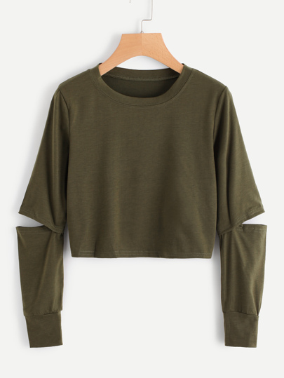 Sweat-shirt lacéré au coude