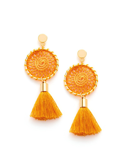 Pendientes con detalle de punto y flecos