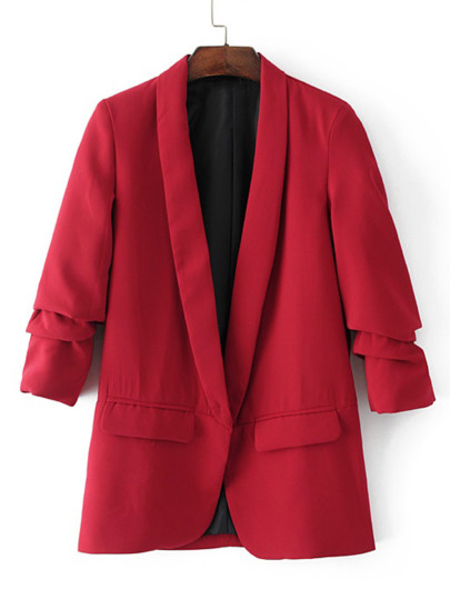 Blazer a forma di colletto a scialle a maniche corte