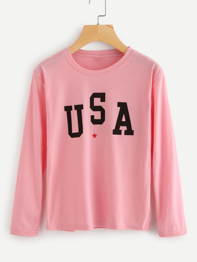 Letter Print Tee