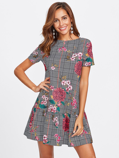 Vestito con stampa di fiore