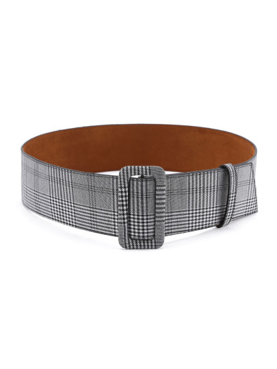 Square Buckle Plaid Belt