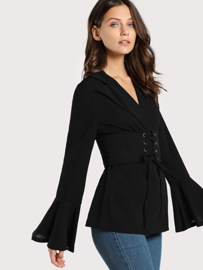 Blazer manche papillon avec un corset