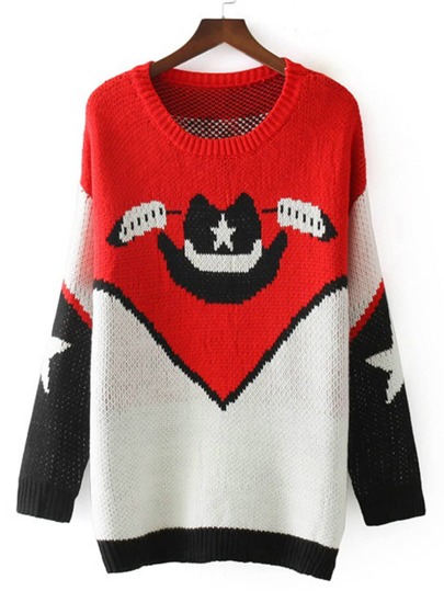 Pull à motif du chapeau
