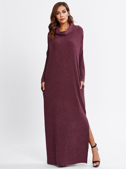 Cowl Neck Maxi Tee Dress