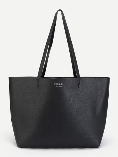 Tote de pu con clutch con lentejuelas