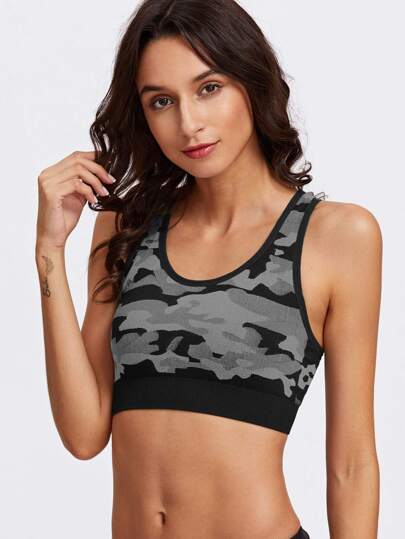 Soutien-gorge sport camouflage