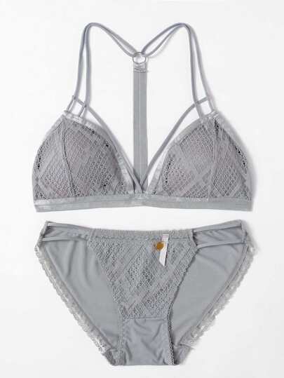 Ensemble de Linge avec dentelle maille
