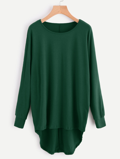 High Low Oversized Batwing Sweatshirt