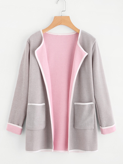 Cappotto con bordi a contrasto