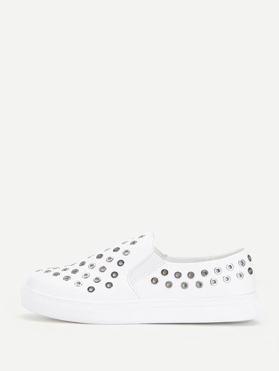Zapatos con puntera redonda y diseño de ojal