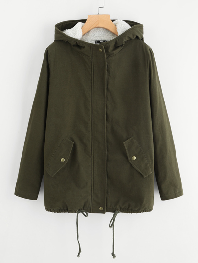 Veste avec pan avec cordon