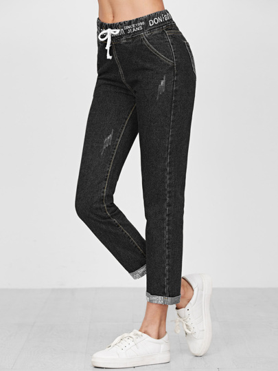 Jeans avec cordon de taille