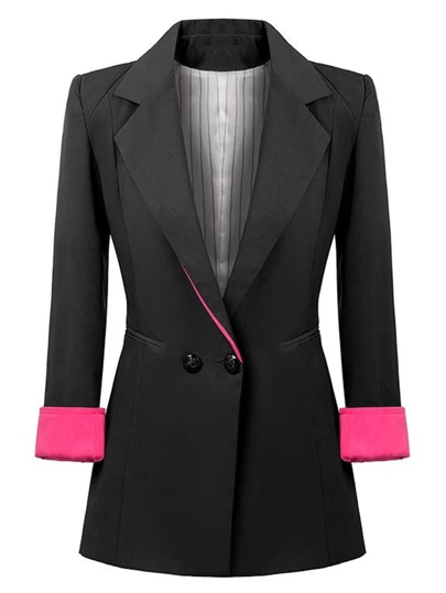 Blazer avec poignet contrasté