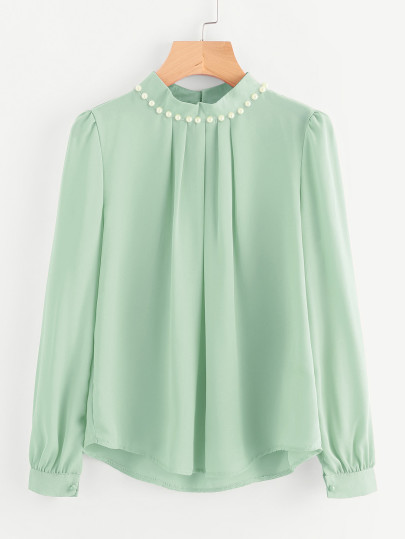 Camicetta in chiffon con maniche a sbuffo