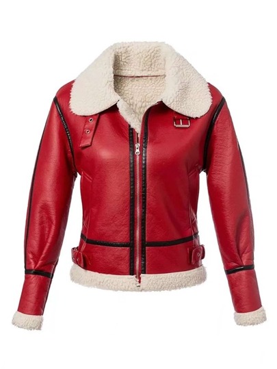 Contrast Seam Faux Fur Lined Jacket