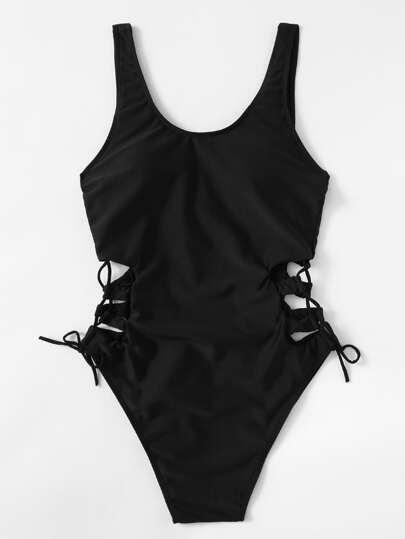Open Back Cut Out Swimsuit