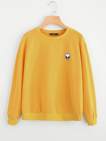 Sweat-shirt avec applique d'alien