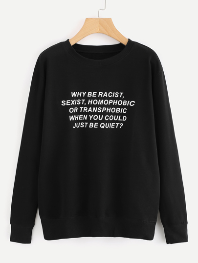 Slogan Print Sweatshirt