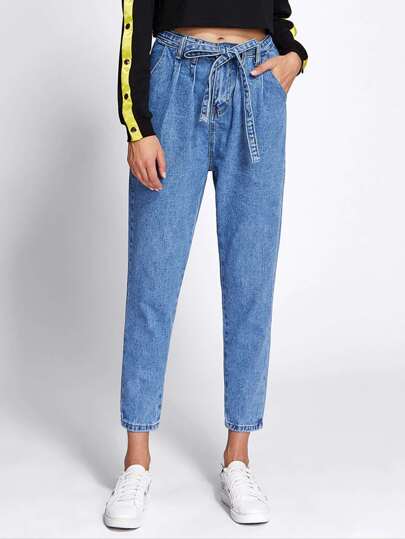 Jeans avec cordon de taille